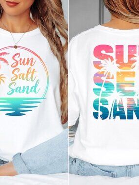 Sun Salt Sand Shirt, Beach Vacation Shirt, Summer Beach T-Shirt 261